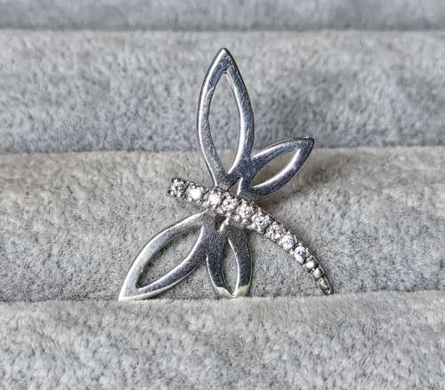 Cute Silver Dragonfly Pendant