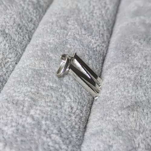 Silver `M` Pendant