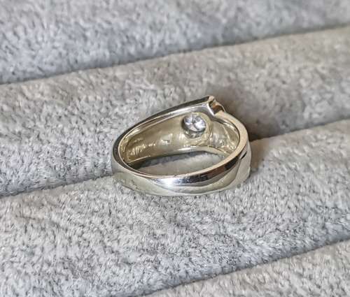 Silver Solitaire Ring