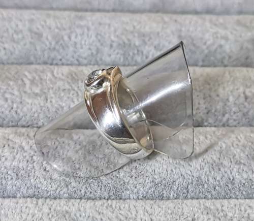 Silver Solitaire Ring
