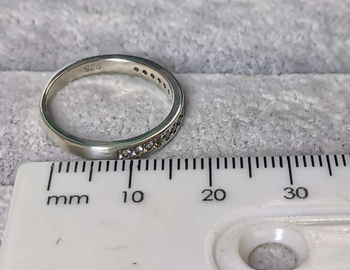 Silver Half-Eternity Ring