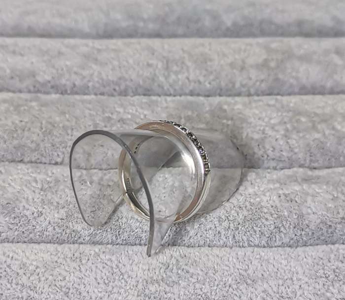 Silver Half-Eternity Ring
