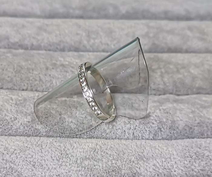 Silver Half-Eternity Ring