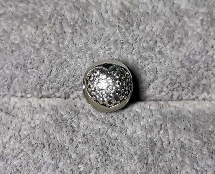 Pandora Pave Heart Clip Charm