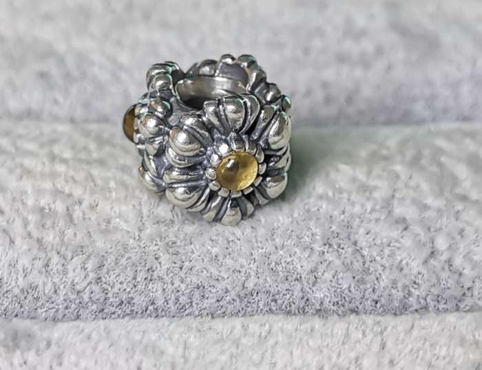 Pandora November Citrine Birthday Bloom Charm