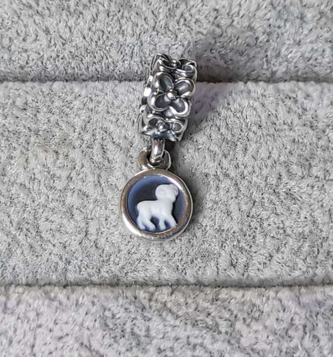 Pandora Aries Agate Cameo Charm