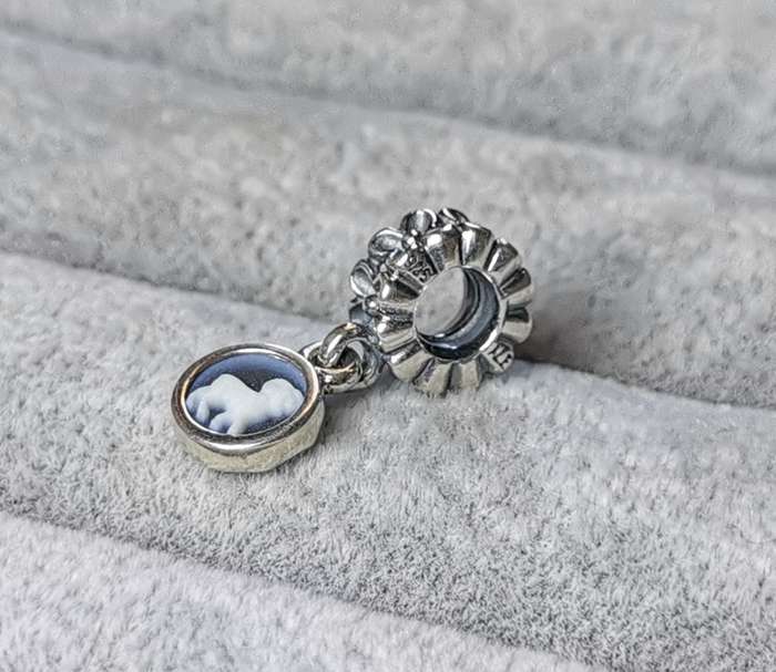 Pandora Aries Agate Cameo Charm