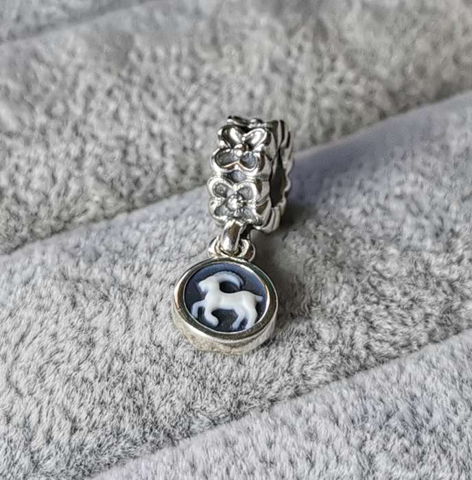 Pandora Capricorn Agate Cameo Charm