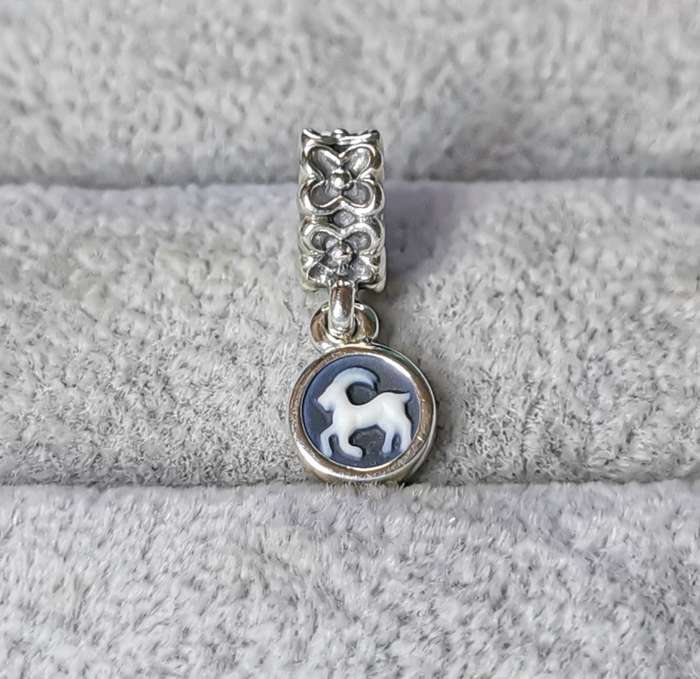 Pandora Capricorn Agate Cameo Charm