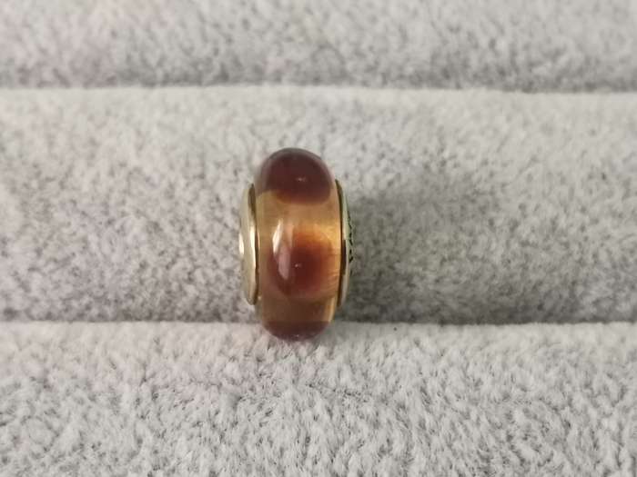 Gold Pandora Brown Mystic Charm