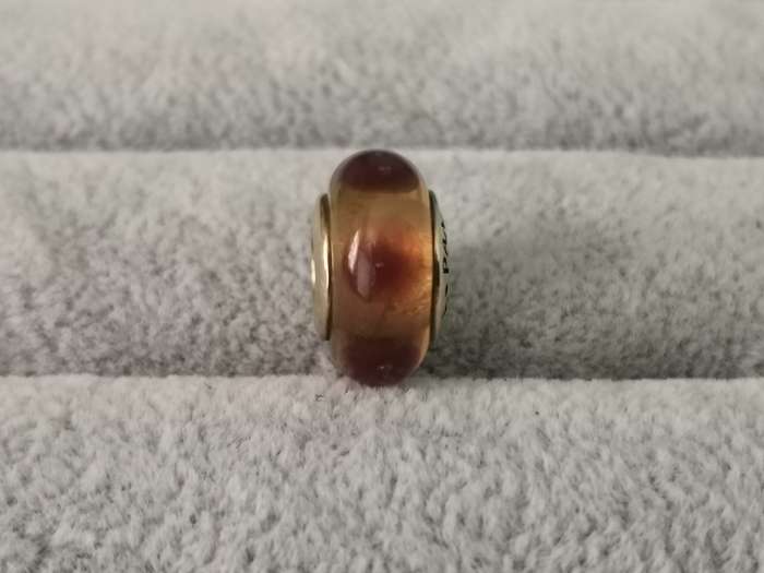 Gold Pandora Brown Mystic Charm