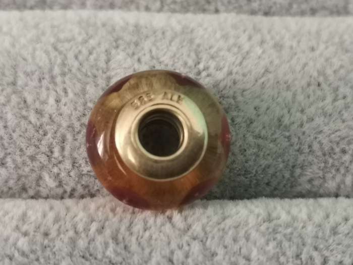 Gold Pandora Brown Mystic Charm