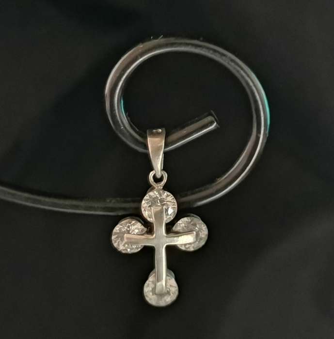Dazzling Silver Cross Pendant