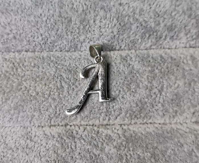 Silver Letter `A` Pendant