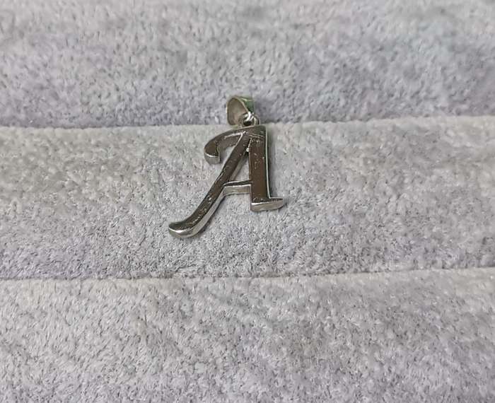 Silver Letter `A` Pendant