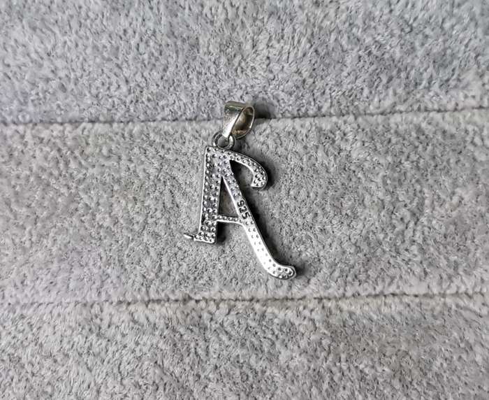 Silver Letter `A` Pendant