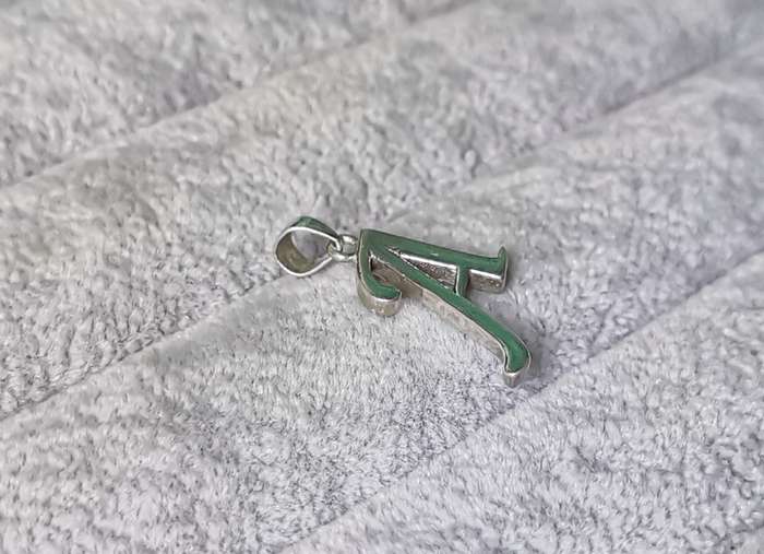 Silver Letter `A` Pendant