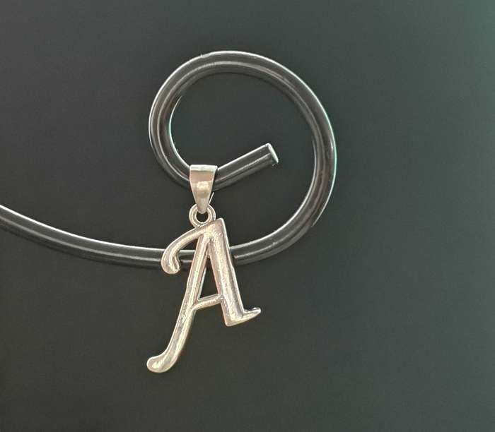 Silver Letter `A` Pendant