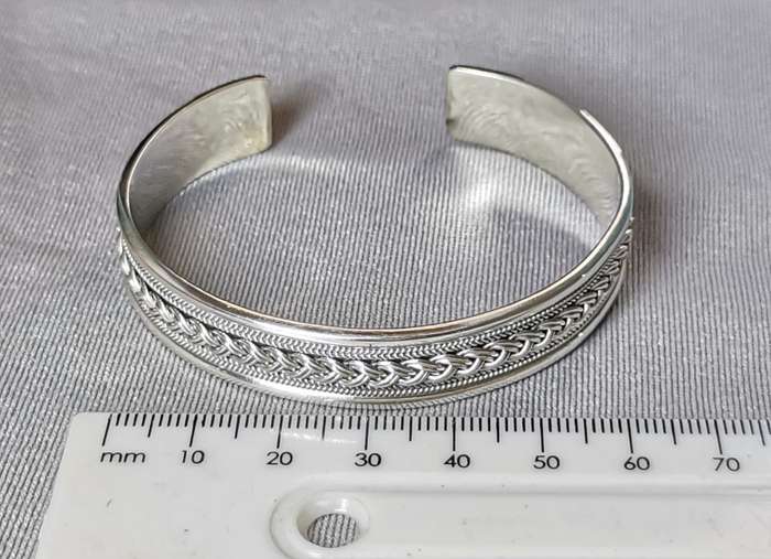 Patterned Silver Cuff