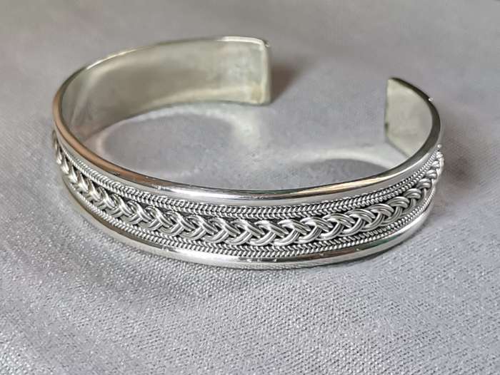 Patterned Silver Cuff