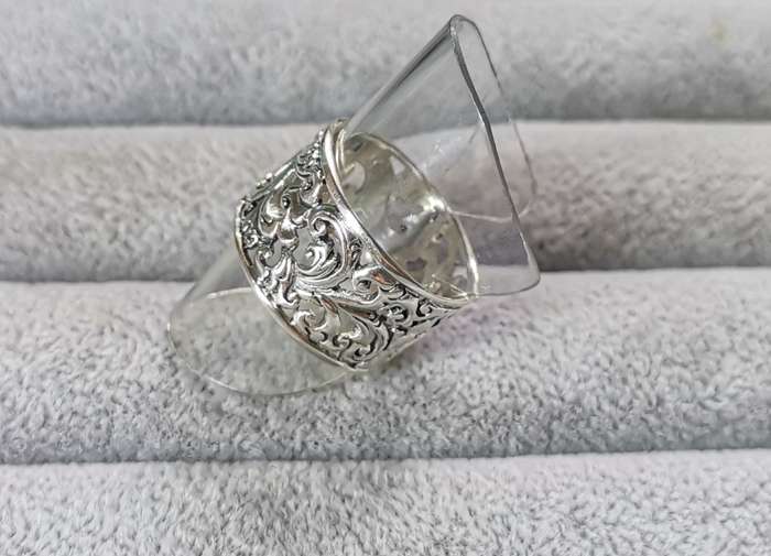 Detailed Silver Ring