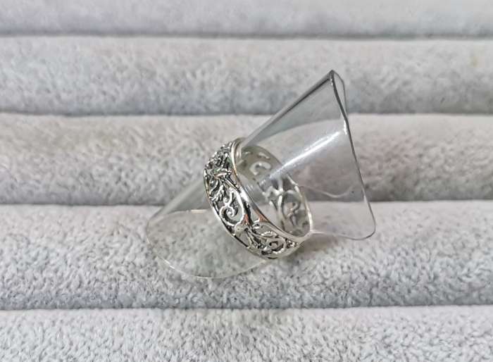 Detailed Silver Ring