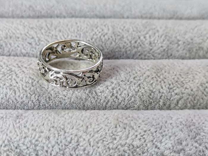 Detailed Silver Ring