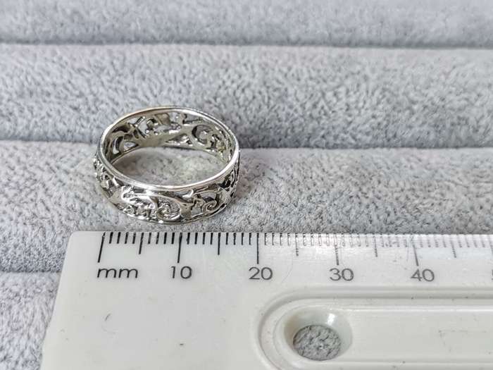 Detailed Silver Ring