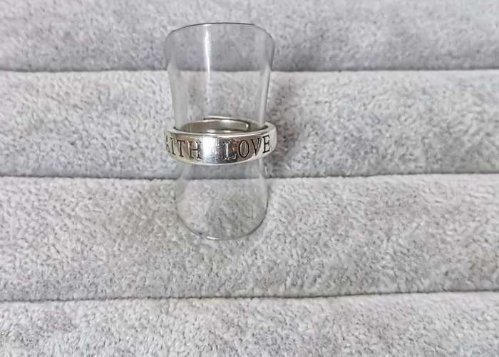 Silver Faith and Love Ring
