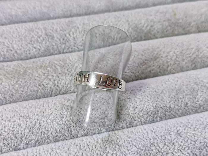 Silver Faith and Love Ring