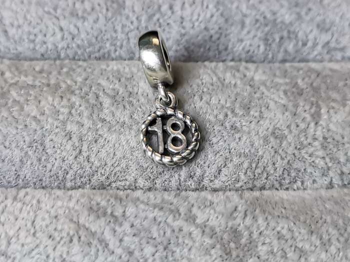 Pandora `18` Charm