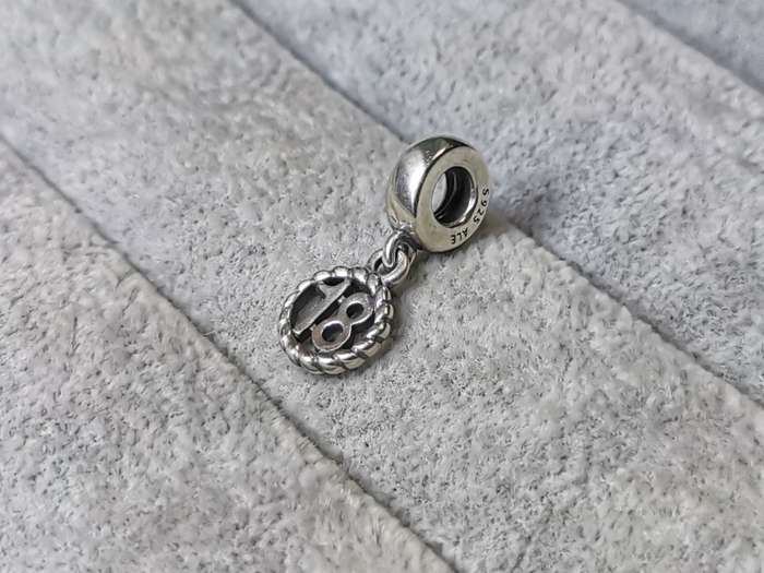 Pandora `18` Charm