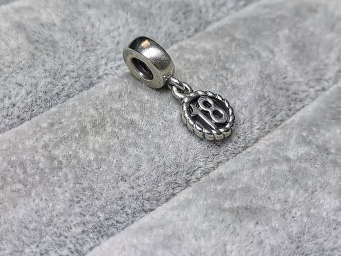 Pandora `18` Charm