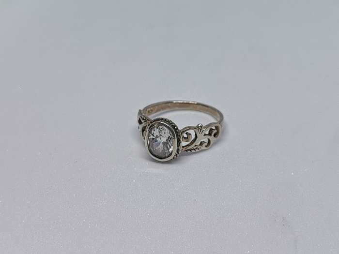 Detailed silver ring