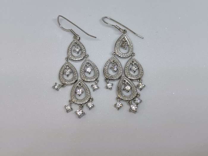 Dazzling Silver Earrings