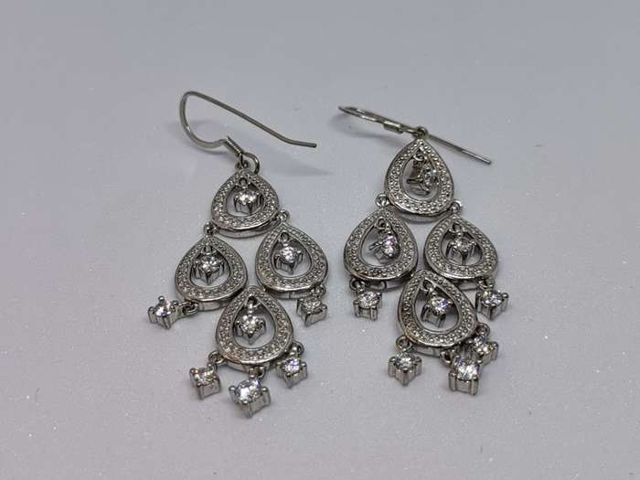 Dazzling Silver Earrings