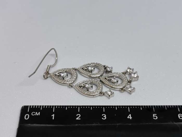 Dazzling Silver Earrings