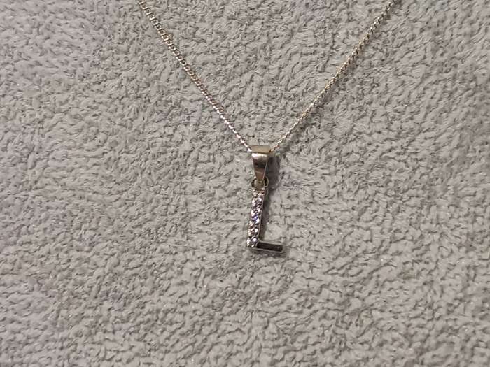 Silver `L` Necklace