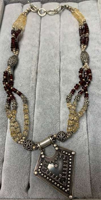 Silver Beaded Necklace