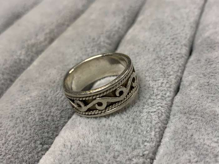 Patterned Silver Ring