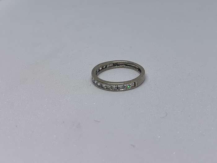 Silver Half-Eternity Ring