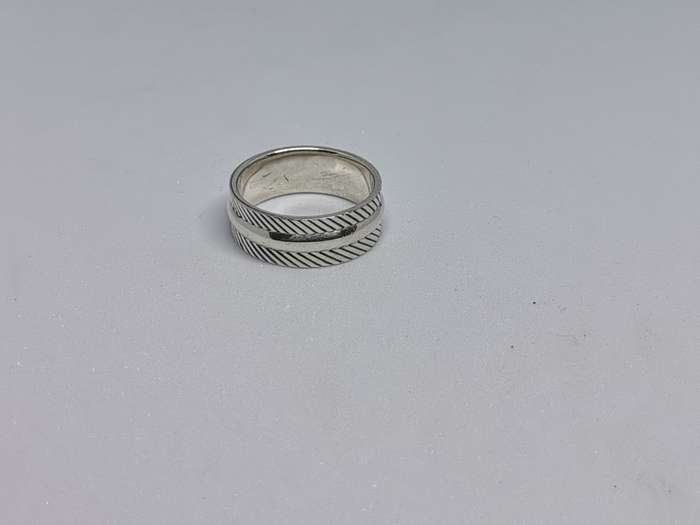 Patterned Silver Ring