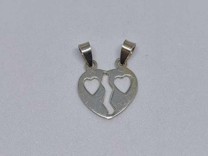 Silver Friendship Heart Pendant