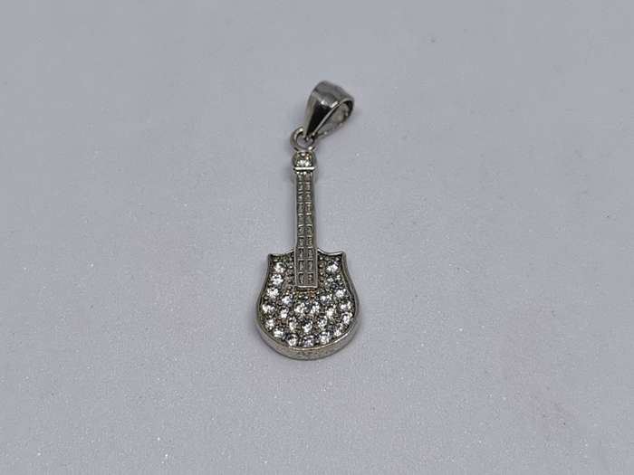 Silver Guitar Pendant