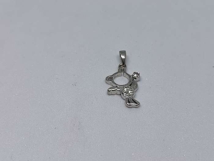 Silver Teddy Bear Pendant