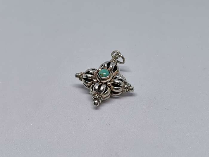 Silver Double Dorje Pendant