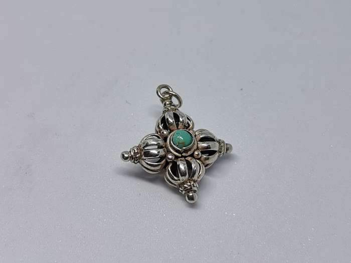 Silver Double Dorje Pendant