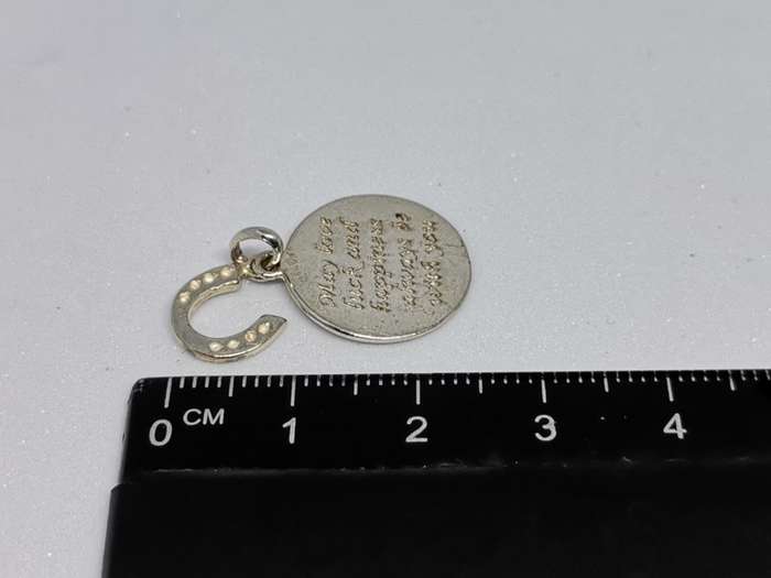 Silver Love Luck & Happiness Pendant