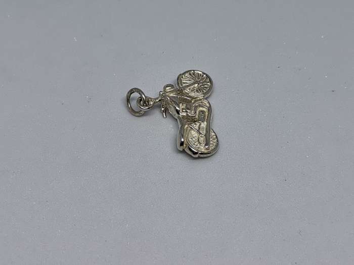 Silver Motorbike Charm