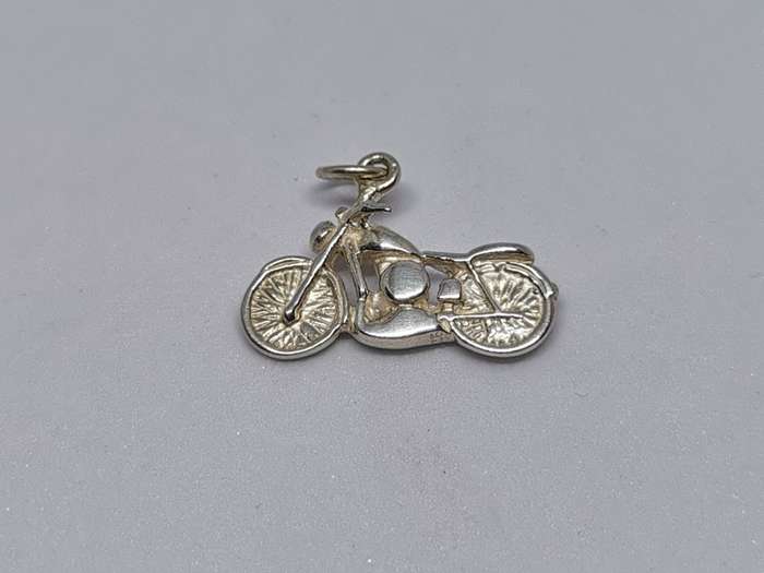 Silver Motorbike Charm